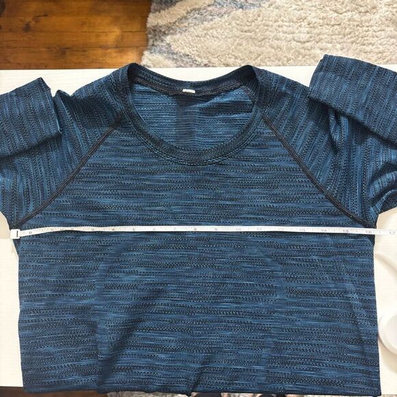 LULULEMON Swiftly Tech Long Sleeve Top Crew Running Heathered Blue size 10 - Picture 7 of 11